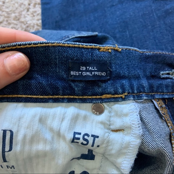 GAP Mid Rise Girlfriend Jeans Sz 29L - Picture 6 of 7